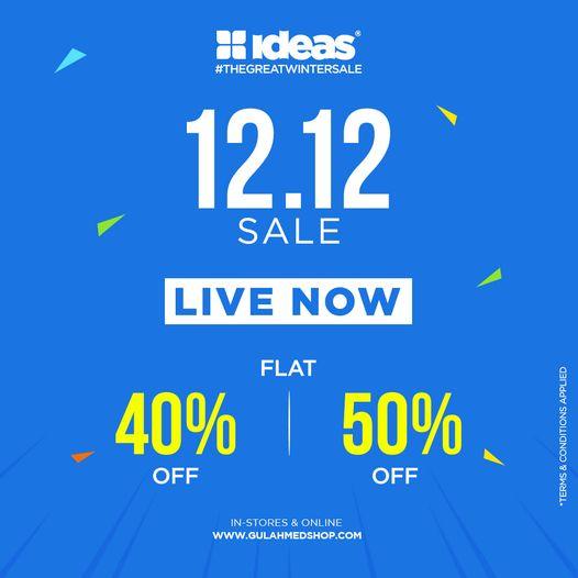 Gul Ahmed Ideas 12.12 sale! FLAT 40 and 50 OFF, from 10th December